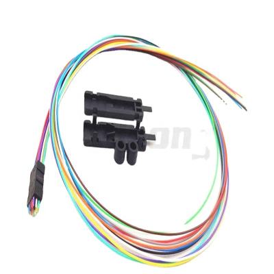 China FTTX 12core Buffer 0.9mm Fiber Fanout Tight Kit Ribbon Hytrel Cable Fanout Kit for sale