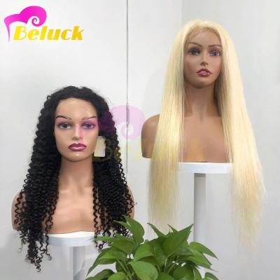 China Body Wave Pre Pluck Lace Closure Wigs Vendors, Bone Straight 613 Hair Hd Full Lace Wig With Baby Hair, Full Lace Hair Wig for sale