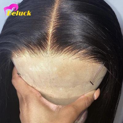 China Natural Transparent Lace Front Human Hair Wigs 180% Virgin Human Hair Density Body Wave Wholesale Raw Indian Full Lace Frontal Wig for sale