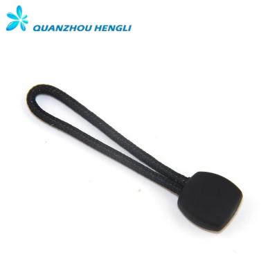 China The Other End 50MM Black PVC Zipper Puller Rope for sale