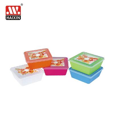 China Freshness Preservation Food Grade 2.2/2.8L Square Food Storage Refrigerator Organizer With Lid Plastic Box With Air Hole Food Container for sale