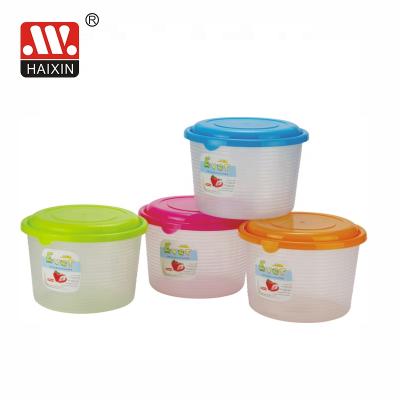 China Hot Sale 4000ml Color Sustainable Airtight Plastic Sticker Canister Dry Food Storage Container for sale