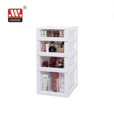 China Modern Multifunctional Transparent Plastic Lipstick Drawer Storage Box Make Up Organizer for sale