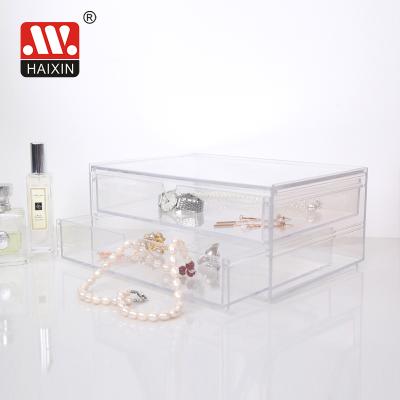 China Free Space Sustainable Makeup PS New Arrival Earring Jewelry Organizer Cosmetic Storage Drawer for sale