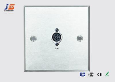 China 4mm Aluminum Oxidation Sandblast Multi Media Wall Plate With DIN Connector for sale