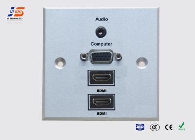 China 3.5mm Stereo Audio Universal Wall Mount Sockets For Conference / Hotel Room for sale