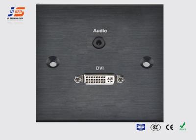 China 3.5mm Audio Multi Plug Wall Plate, DVI Multimedia Wall Socket Faceplate for sale