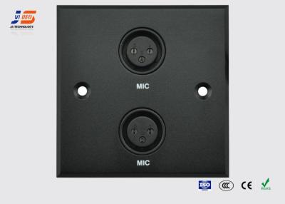 China Three Pin XLR Connector Multimedia Wall Plates / Aluminum Wall Power Socket for sale