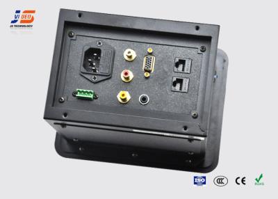 China Caja de conexión de la mesa de reuniones de las multimedias con el altavoz audio VGA del RJ45 3.5m m HDMI en venta