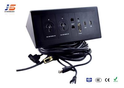 China HDMI-Multimedia-Verbindungs-Kasten-elektrischer Tischplatten-Stecker und Sockel mit Usb Rj45 zu verkaufen