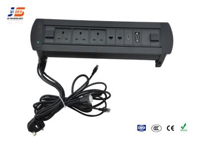 China Motorized Electric Flip Socket For Meeting Room , Usb Rj45 Vga AV Ports for sale