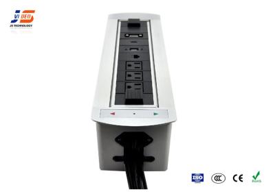 China Aluminum Conference Flush Mount Electric Flip Socket Aluminum VGA HDMI for sale