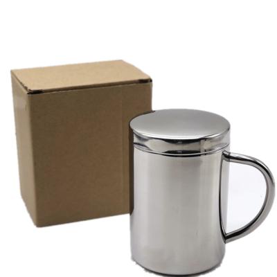 China High Quality 24 Hours PORTABLE Thermos Mug 400ml Large Capacity Water Cup With Handle 304 Double Layer Stainless Steel Thermos Coffee Mug for sale