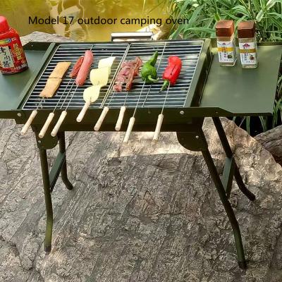 China Outdoor Beach Raising Folding Pot Survival Camping Grill Pan Fire For Weekend Holiday Stainless Steel Charcoal Traveling Outdoor Grill for sale