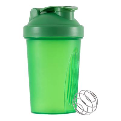 China Factory Viable Wholesale 500ml Custom Sports Protein Shaking With Wire Whist Ball Frosted Plastic Water Bottle Shaker Bottles for sale