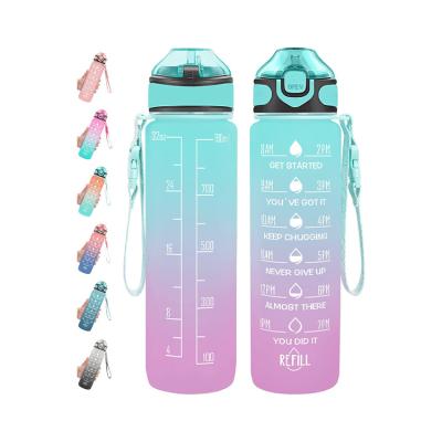 China Custom Viable Factory Logo 32oz BPA Free Leakproof Motivational Water Bottle Manufacturer Weather Bottle Customized for sale