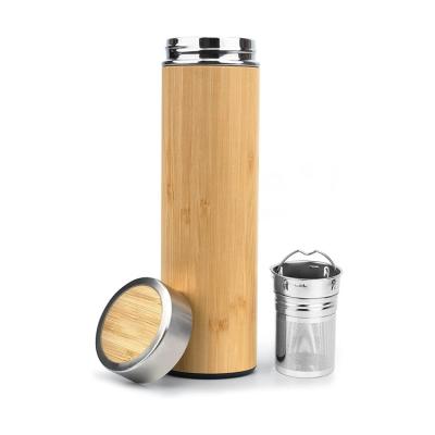 China Sustainable Wholesale Natural Bamboo Vacuum Cup Stainless Steel Vacuum Flasks Heat For Custom Water Bottle Vacuum 12 Hours100% High Quality for sale