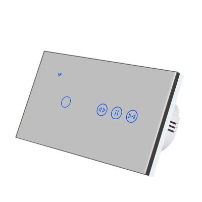 China SPKM Wholesale UK 1 Band Tuya WiFi Lamp Switch Smart Home Wall Panel Touch Wifi Switch Zigbee Curtain for sale