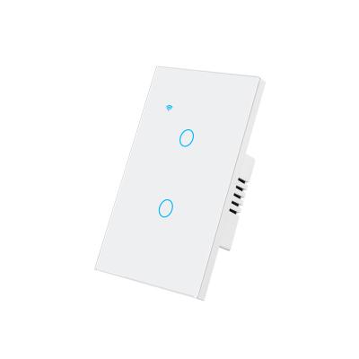 China New WENZHOU Wireless Remote Control Tact Bedroom Tuya Smart Switch, Wifi Light Home Light Smart Lamp Switch Wall Switch Rheostat Single Circular WiFi Control Double for sale