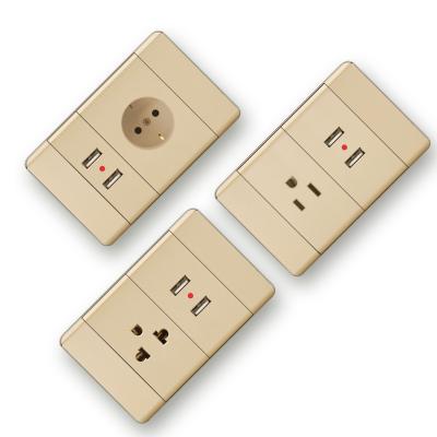 China US standard 118 type led wall light US US-A6 type 1gang 1 way power indicator wall switch America wall sockets and US switches for sale