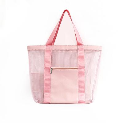 China Outdoor Lightweight Large Mesh Summer Bag Picnic Toy Tote Beach Bag For Travel Go Shopping for sale