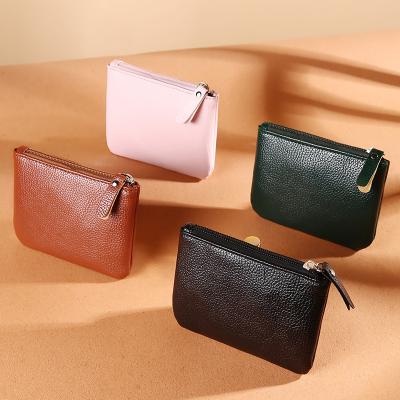 China High Quality Classic Leather Custom Fashion PU Coin Purse Change Holder For Women Men for sale