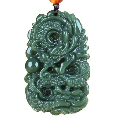 China China Natural Unique Souvenir The Xinjiang Hetian Jade China Zodiac Dragon Pendants Dragon Emerald Listing For Men Gifts for sale