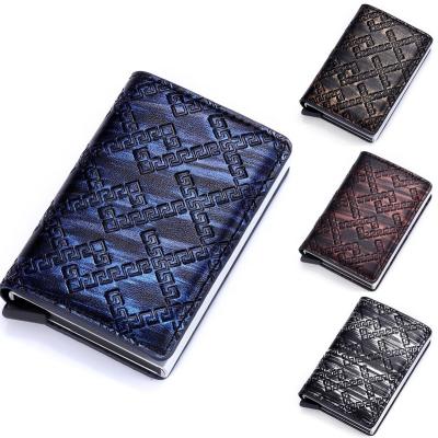 China Men's Latest/Fashion Multi-Card Wallet Automatically Pops Out With Metal Grainy Card Holder, Aluminum Alloy Card Holder for sale