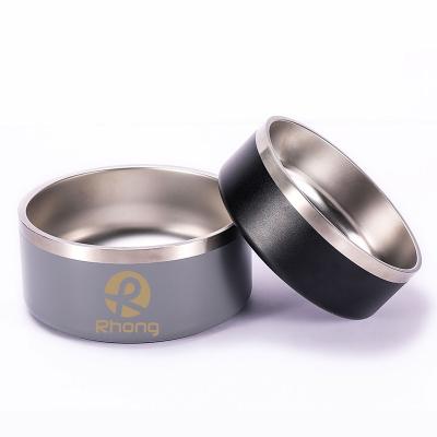 China Sustainable Dog and Cat Food Bowl Pet Supplies Custom LOGO Stainless Steel Dog Bowl Thickened Non-slip for sale