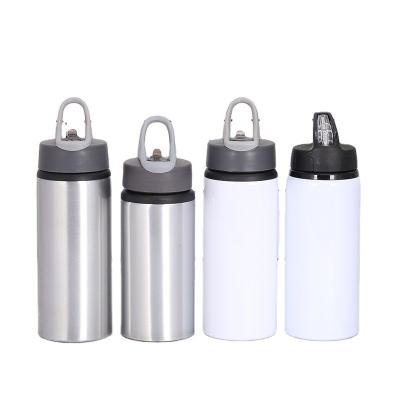 China Manufacturer Price 600ml 750ml Portable Wide Mouth Aluminum Sublimation Empty Sports Water Bottle With Lid And Straw Custom Logo for sale