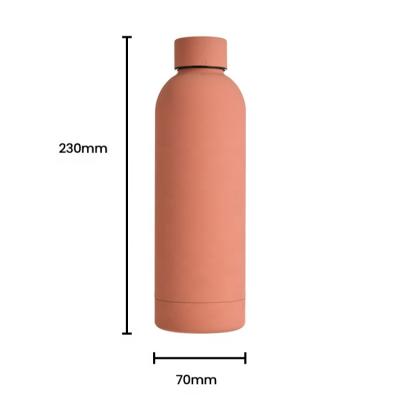 China Viable Custom Design 500ml Double Wall Food Grade Stainless Steel Vacuum Insulated Small Mouth Water Bottle for sale