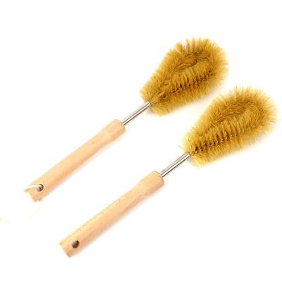 China Eco - Friendly Wooden Customized Cleaning Dishes Sustainable Kitchen Plates Bristles Bottle Clean Brush for sale