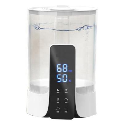 China Hotel 6L Round Shape Top Filling UV Night Cool Light Timer Ultrasonic Air Humidifiers for sale