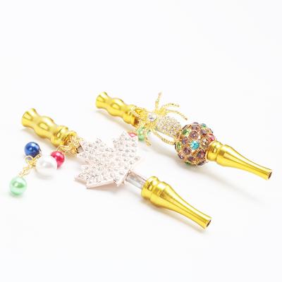 China Eco-friendly Colorful Wholesale Accessories Portable Reusable Stainless Steel Shisha Mouthpiece Decorated Mouthpieces for sale