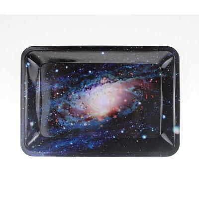 China Eco-friendly Smoking Accessories Cigarette Tobacco Tray Colorful Pattern Metal 100 Roll Sets Eco-friendly Daily Support 28.7 Cm*18.7 Cm for sale