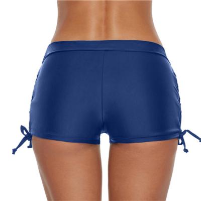 China Breathable Women Mid-Waist Lace Up Board Shorts Swimsuit Bottom Full Coverage Surf Beach Wear Bases Moderate Coverage Board Shorts for sale