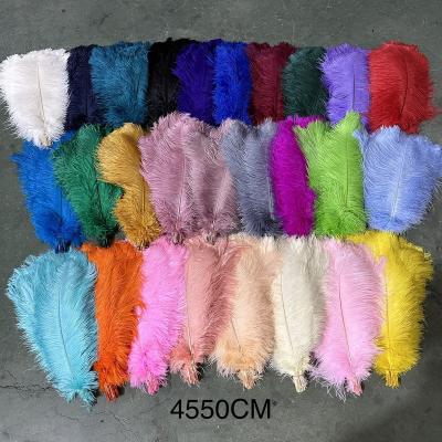 China Decorations 45-50CM Ostrich Feathers for Crafts Wedding Party Decoration Handicraft Accessories Table Centerpieces Diy Large Plume for sale