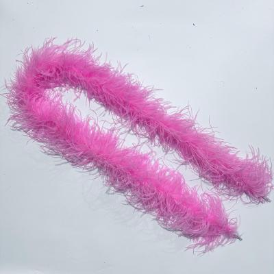 China Feather Handcraft 2m pink Wholesale Dance Formal Wedding Party 5 Ply Fluffy Colorful Feather Boa Turkey Ostrich Feather Boas Products for sale