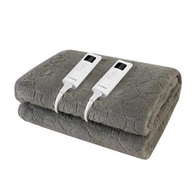 China Hotel Electric Heated Spray Over Blanket Soft Plush Heat Resist Blanket For Winter for sale