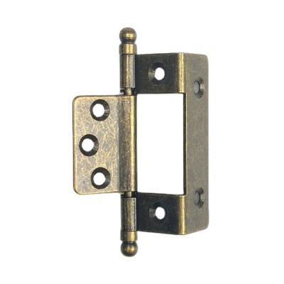 China Cabinet Door Durable Using Various Middle Convex Surface Furniture Brass Glass Door Iron Hinge for sale