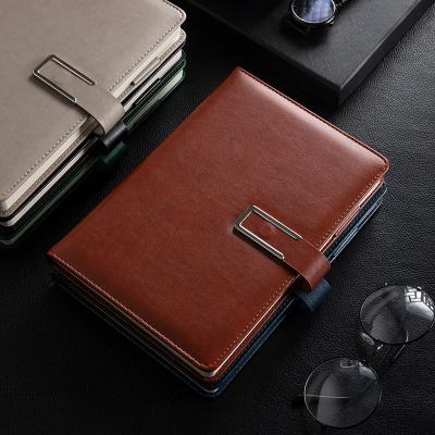 China High Quality In DOT Current Magnetic Faux Loop Leather Notebook A5 Grid Paper Refillable Journal Diary for sale