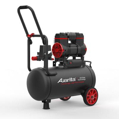 China 110v 24L 1300W small portable oil free piston air compressor oil free muffler made in china for sale