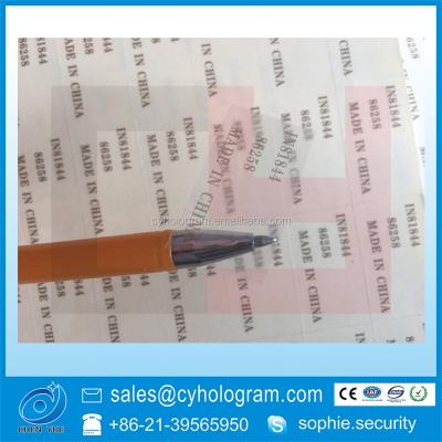 China Waterproof Popular Custom Logo Printed Waterproof Vinyl Bopp Transparent Clear Sticker for sale