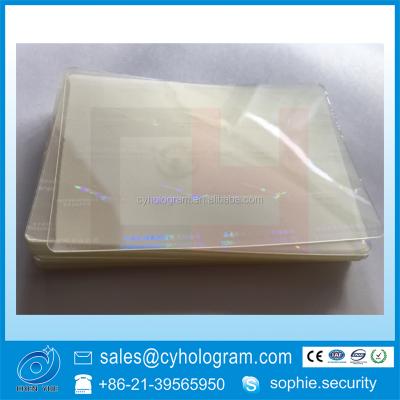 China High Quality Anti Counterfeit Any Size Plastic Transparent Holographic Lamination Pouch for sale