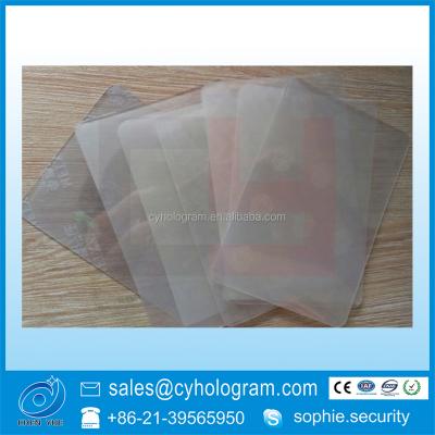 China Clear Plastic Hologram Moisture Proof Heat Seal Lamination Pouch For ID Card for sale