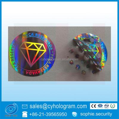 China Tamper Proof Hardware Anti Counterfeit Security PET Hologram Stickers For Packaging for sale