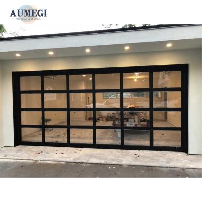 China Aumegi House Garage Door Waterproof Windproof Garage Door Aluminum Sliding Garage Doors For Homes for sale