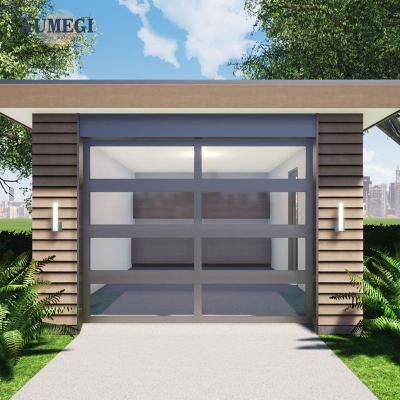 China Waterproof Aumegi External  Aluminium Double Garage Doors Sandwich Panel For Garage Doors Sectional Garage Door for sale