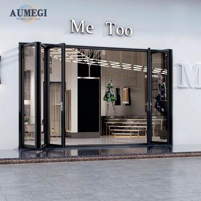 China Sound Insulation Factory Wholesale Living Room Bifold Doors Interior Plexiglass Folding Door for sale