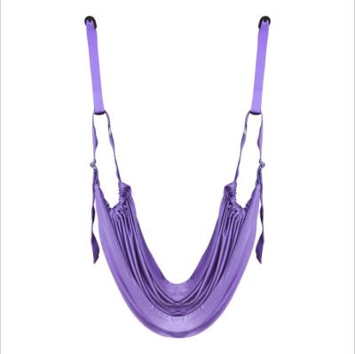 China Fitness Exercise Customized Professional Yoga Hammock Handstand Trainer Aerial Yoga Stretch Belt for sale